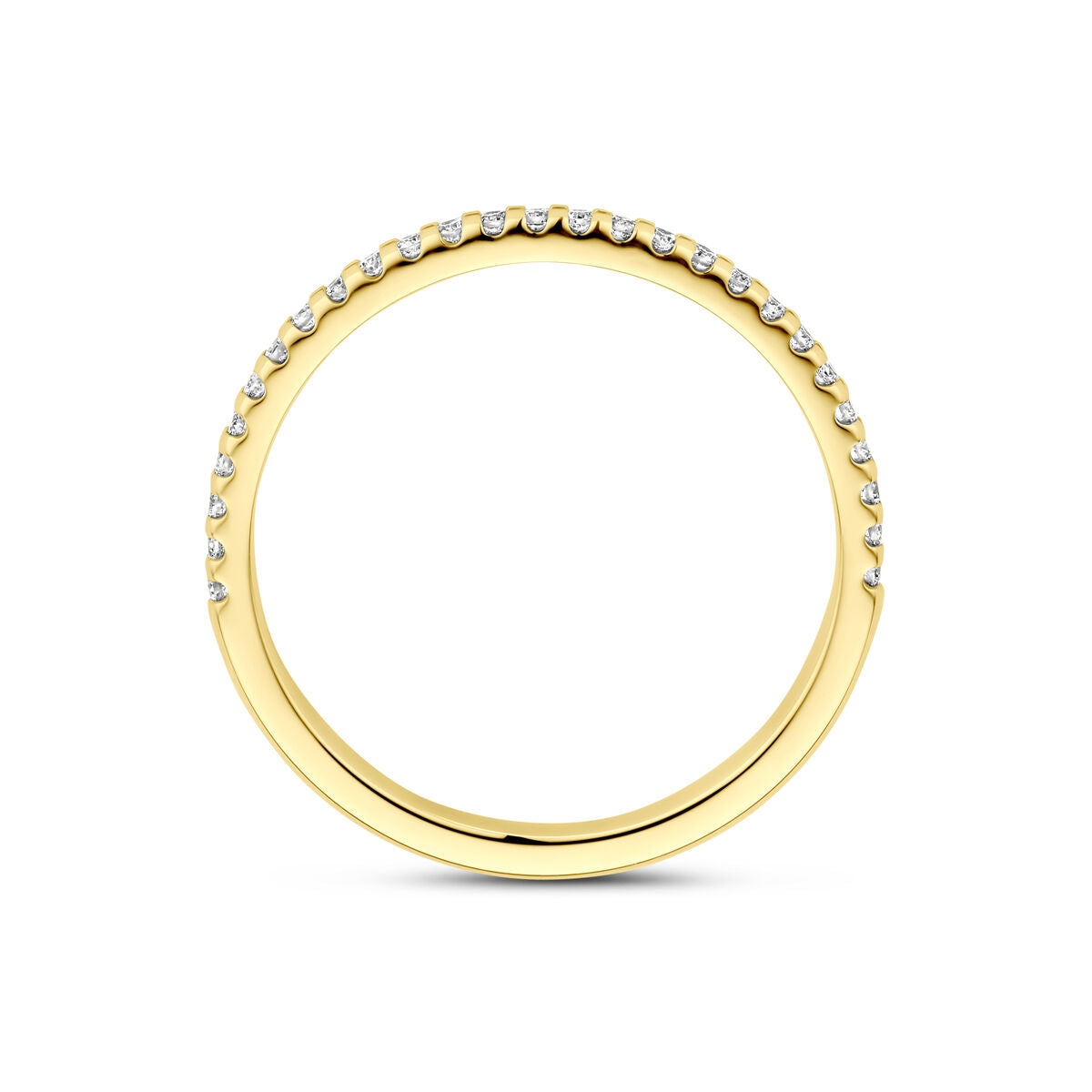 bague diamant cultivé en laboratoire 0.15ct h si or jaune 14K