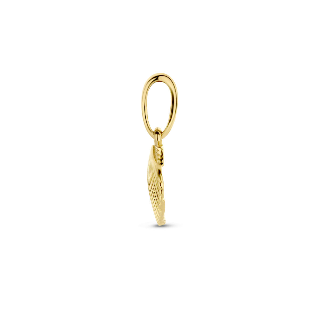 pendentif coquillage or jaune 14K
