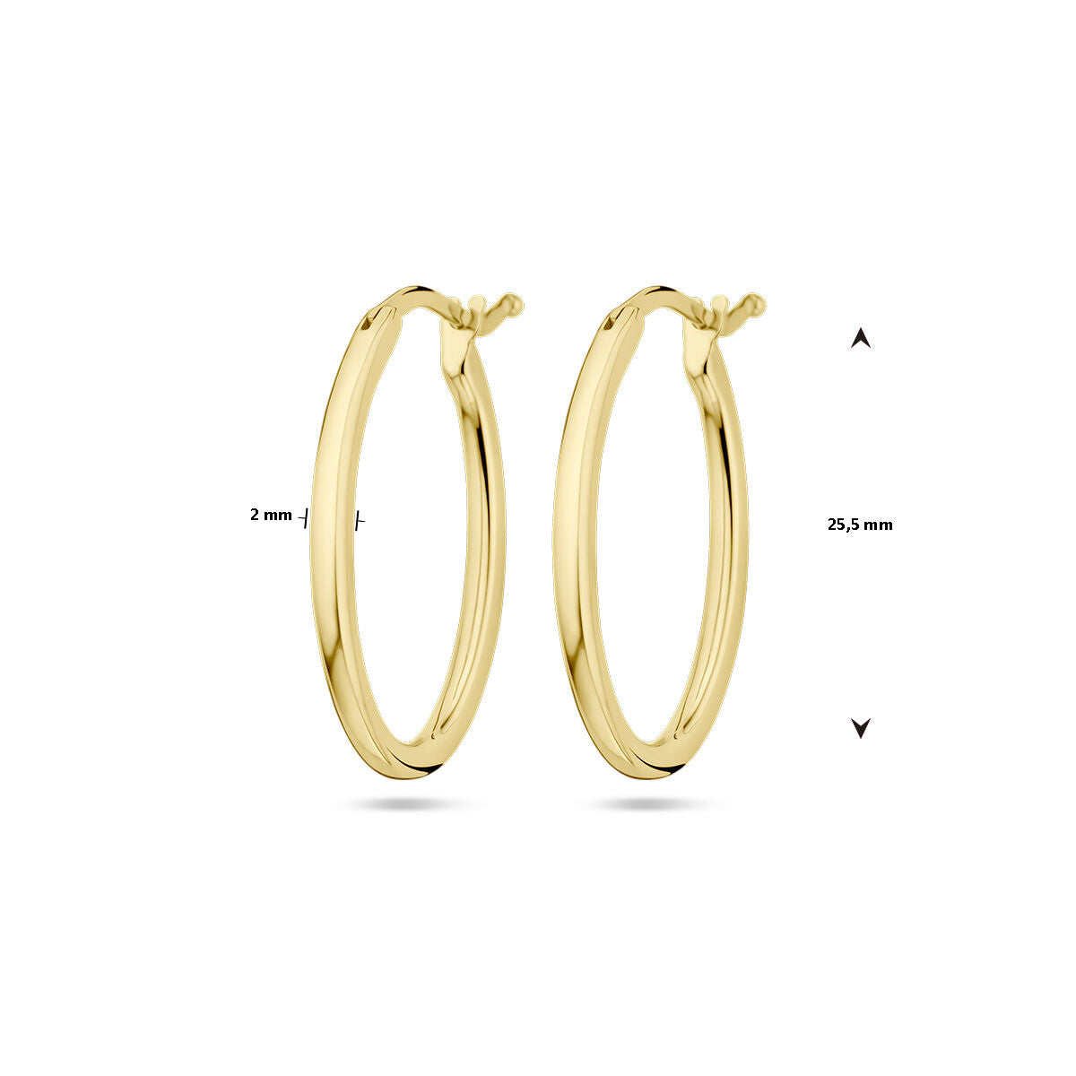 créoles ovales 14K or jaune