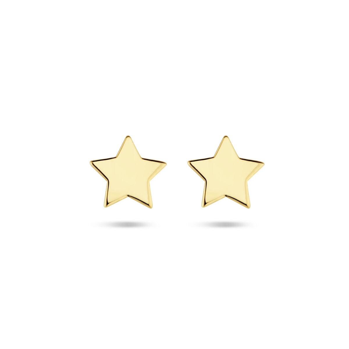 Boucles d'oreilles en forme d'étoile en or jaune 14 carats.