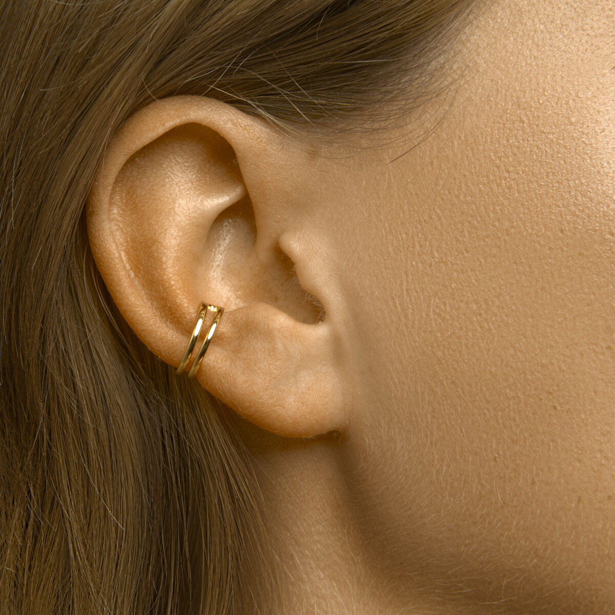 earcuff 1 micron argent plaqué or (jaune)