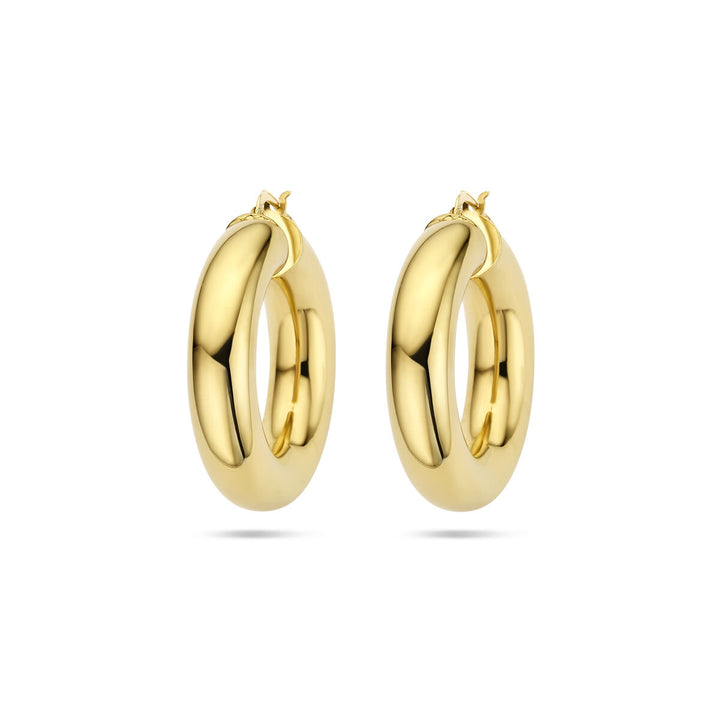 oorringen 8,5 mm ronde buis 1 micron zilver verguld (geel)