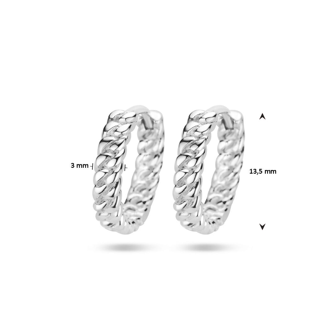 klapoorringen zilver gerhodineerd