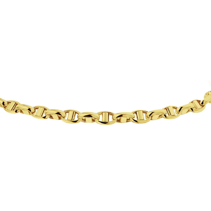 collier jasseron ovaal met balkje 3,5 mm 14K geelgoud