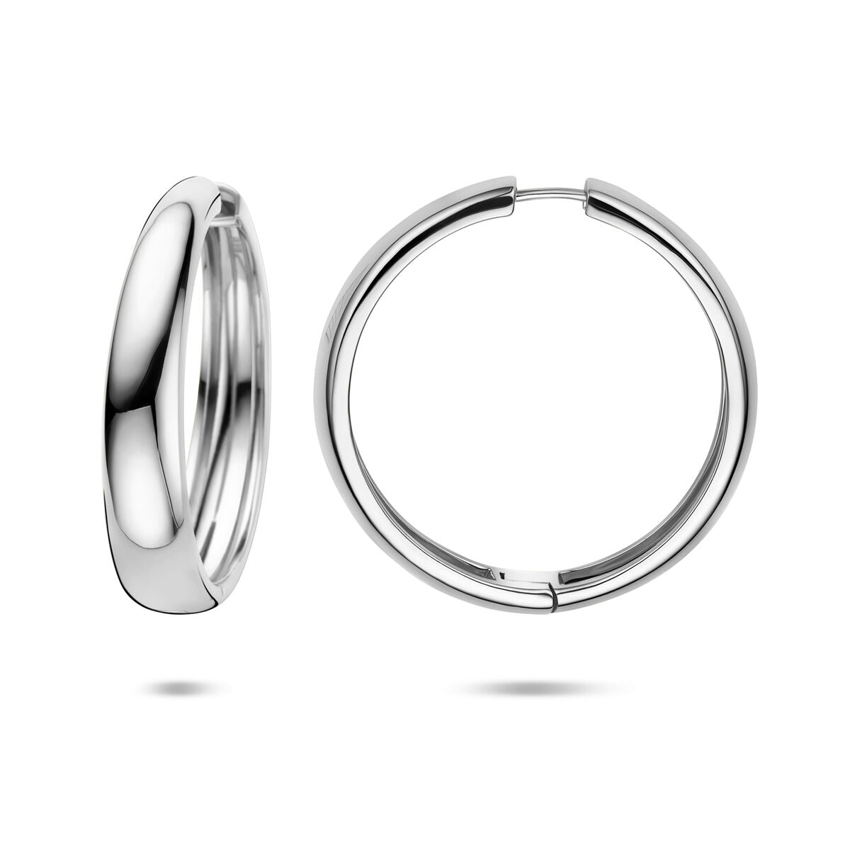 Créoles en argent pour femme – 40 x 8 mm