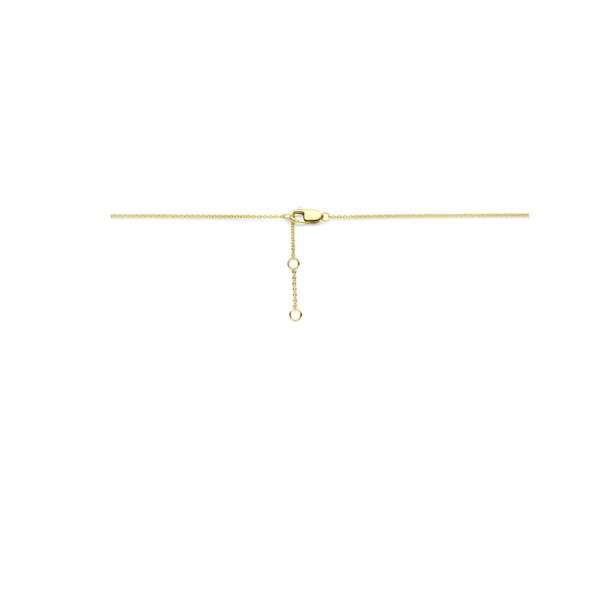collier cœur diamant 0.09ct h si 44 cm or jaune 14K