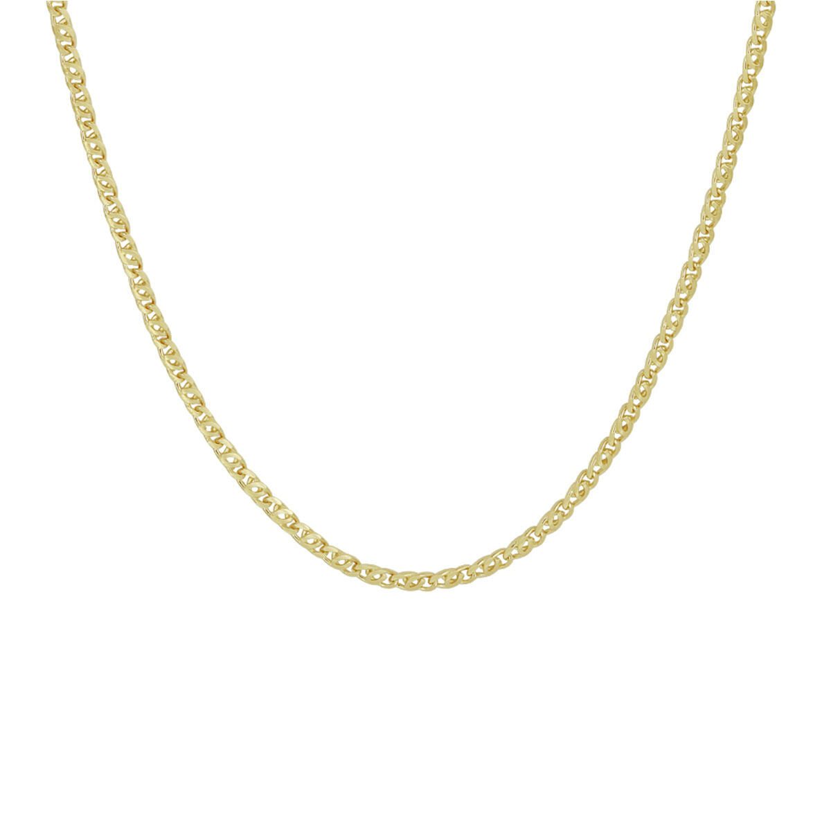 Collier en or jaune 14K de 1,9 mm d'épaisseur et 45 cm de longueur.