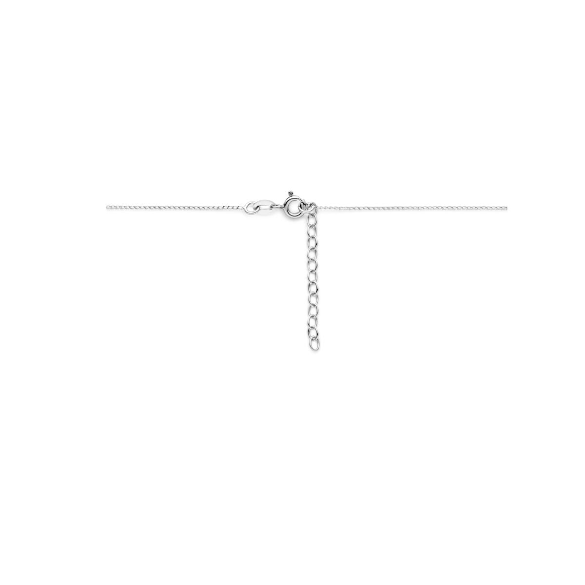 collier cœur 41 + 4 cm argent rhodié