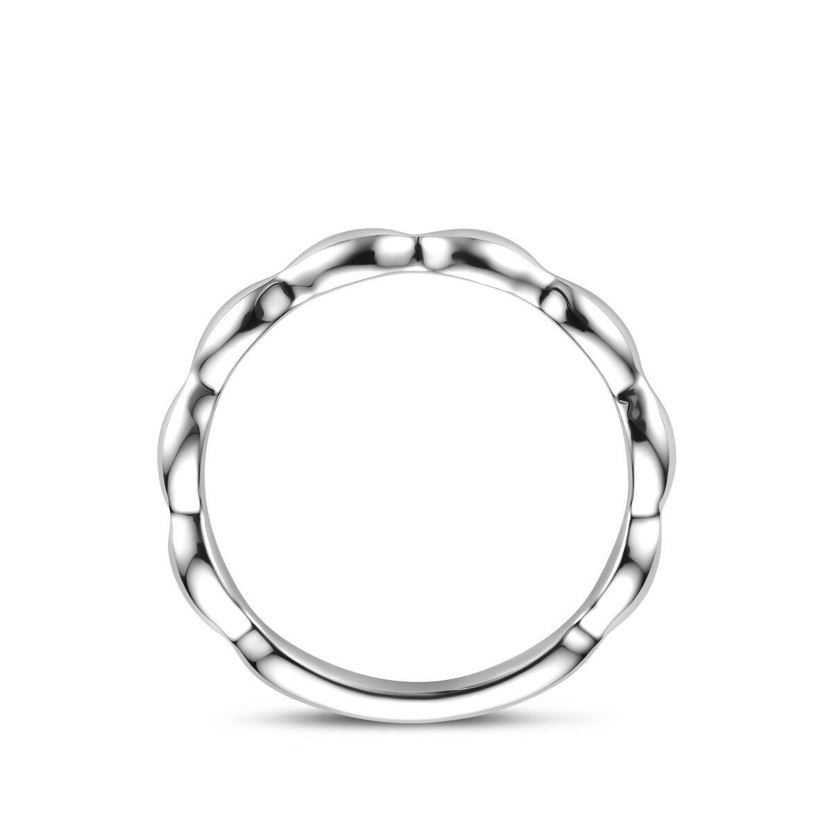 Bague pour femme en argent rhodié 925