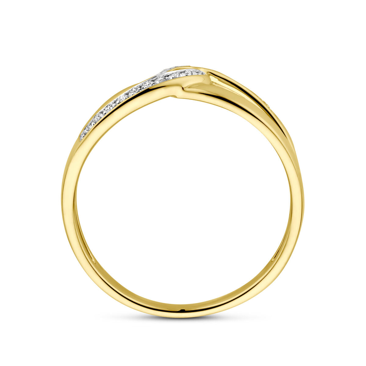 bague diamant 0.06ct h si or jaune 14K