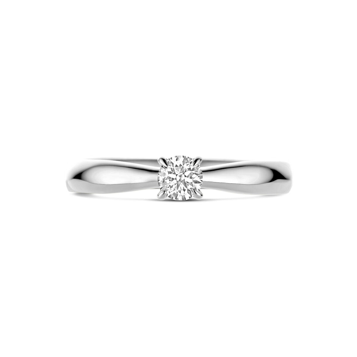 bague de fiançailles diamant 0.25ct h si or blanc 14K
