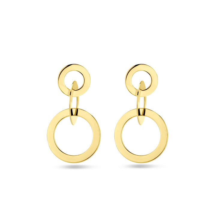 oorhangers cirkels 14K geelgoud