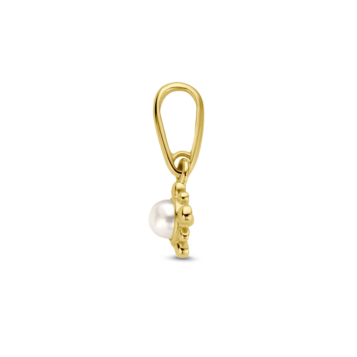 pendentif fleur perle 14K or jaune
