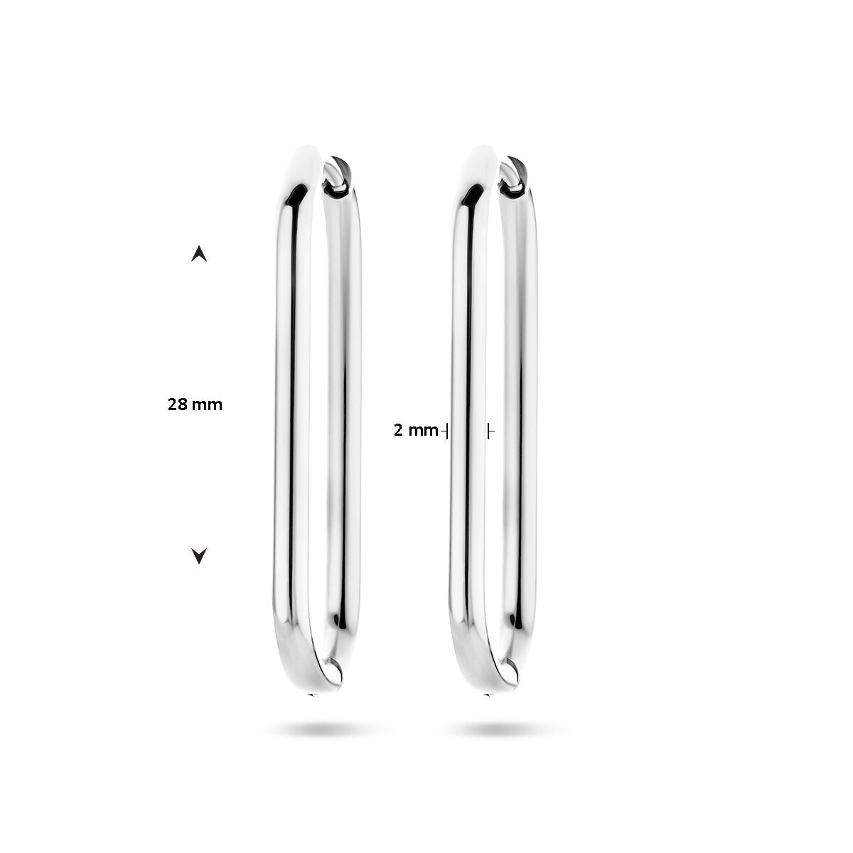 créoles paperclip acier inoxydable