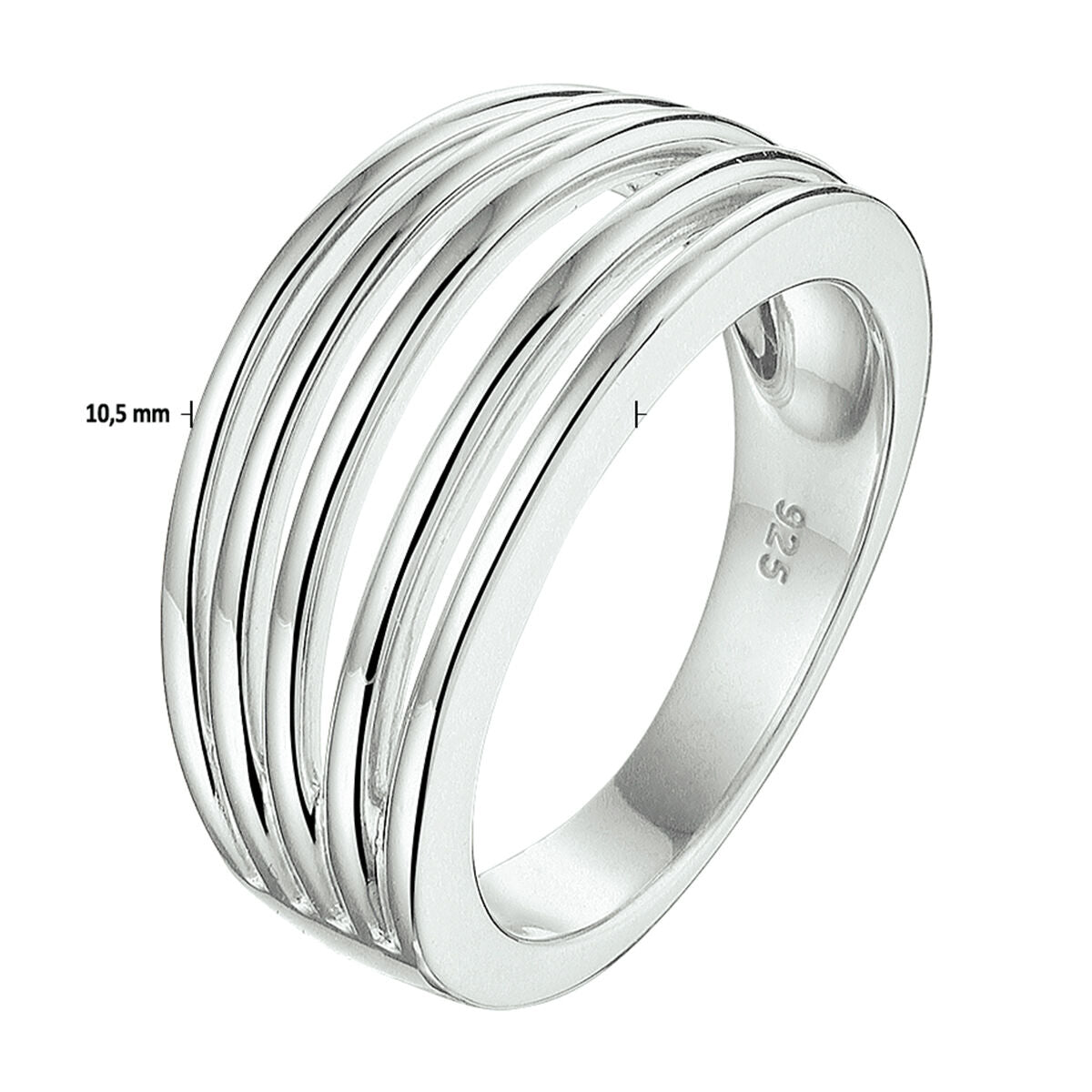 ring zilver gerhodineerd