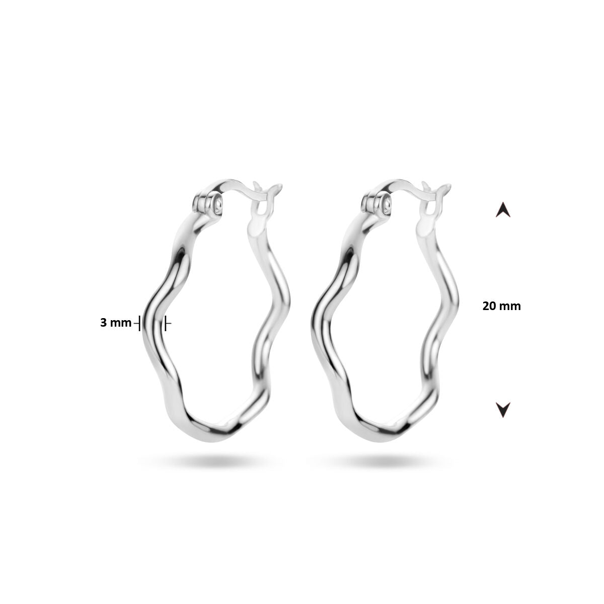 créoles argent rhodié
