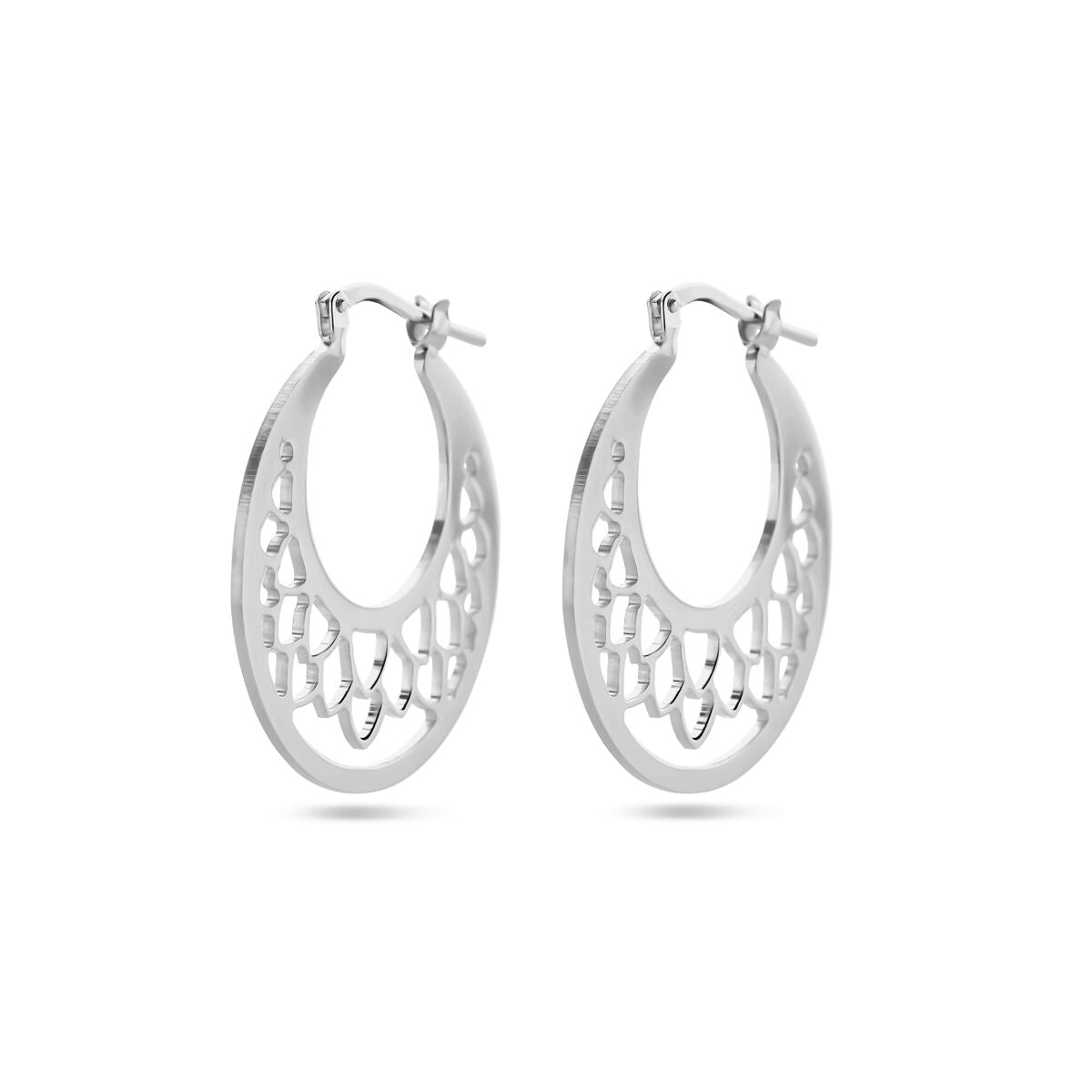 créoles argent rhodié