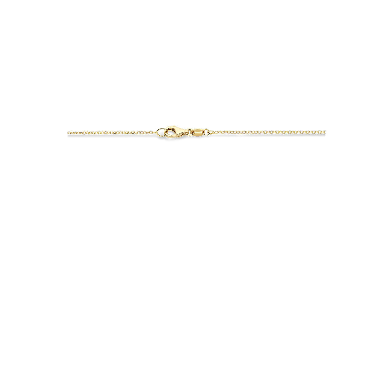 collier 43 cm poli/mat or jaune 14K