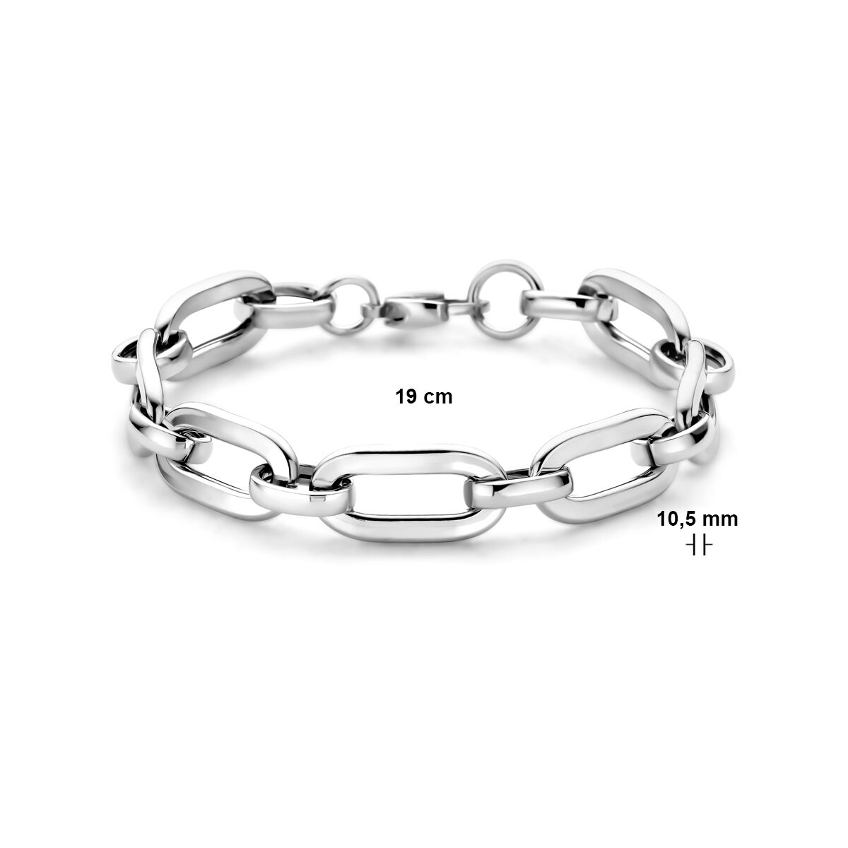 Bracelet en argent pour femme rhodié