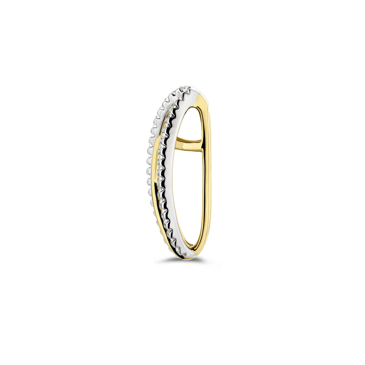 pendentif diamant 0.17ct h si or bicolore jaune/blanc