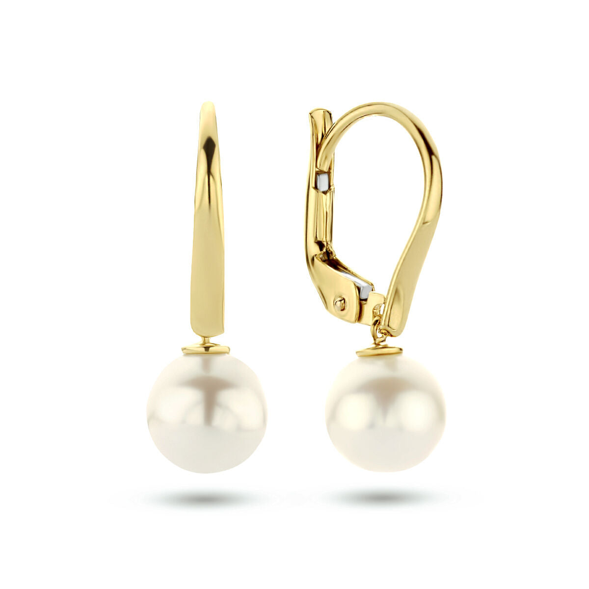 boucles d'oreilles perle brisur crochet 14K or jaune