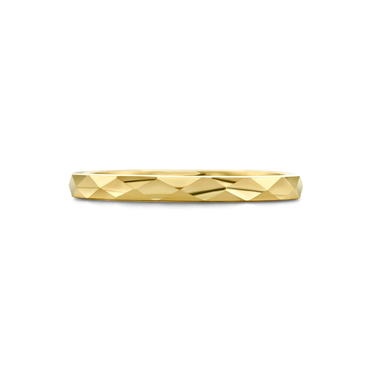 bague diamantée en or jaune 14K