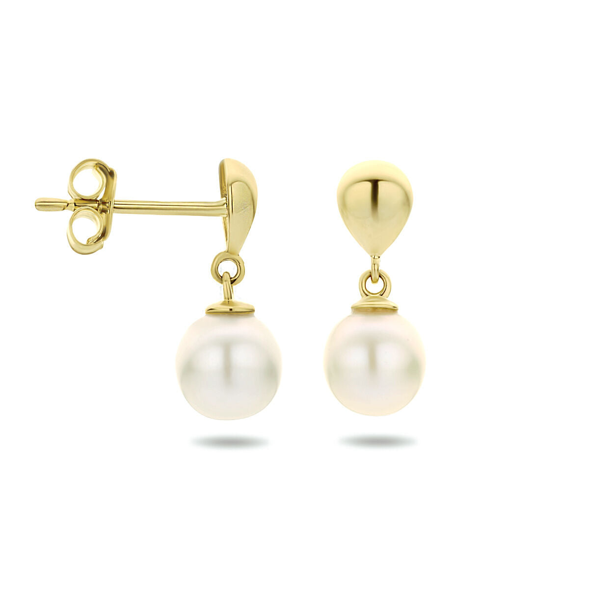 boucles d'oreilles perle 14K or jaune