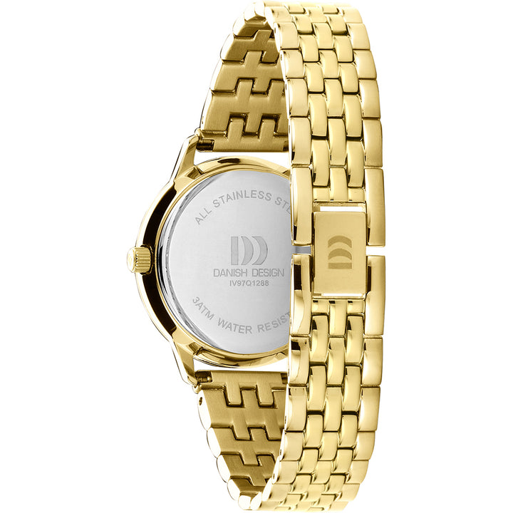 Danish design dames horloge bordeaux wijzerplaat - IV97Q1288