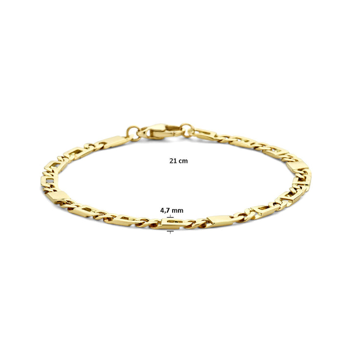 Gouden armband heren valkenoog 4,7 mm 14K