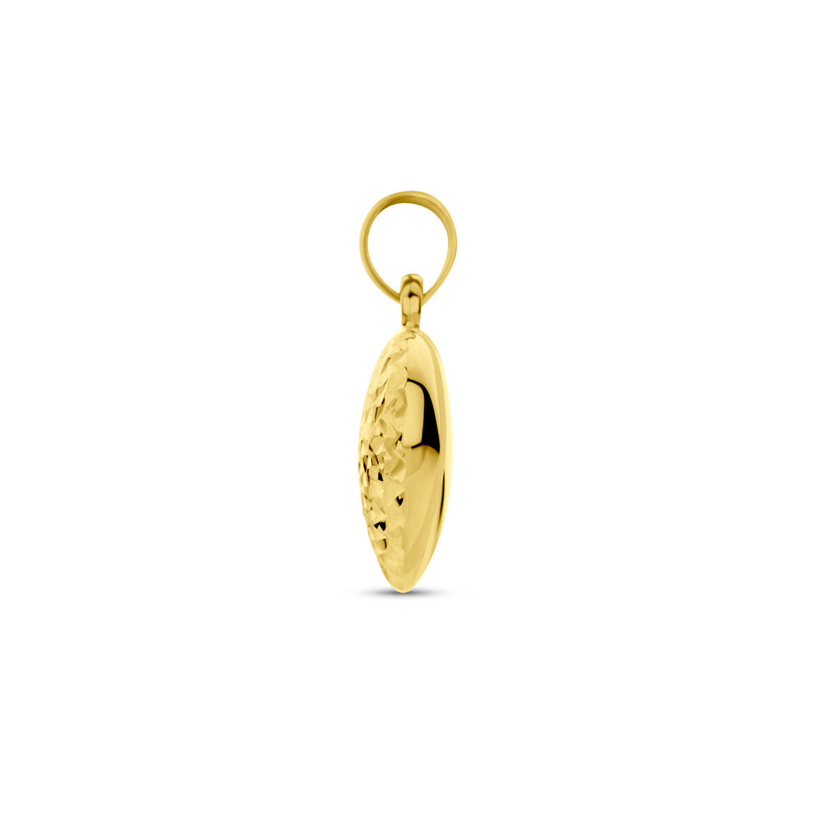 pendentif cœur diamanté or jaune 14K