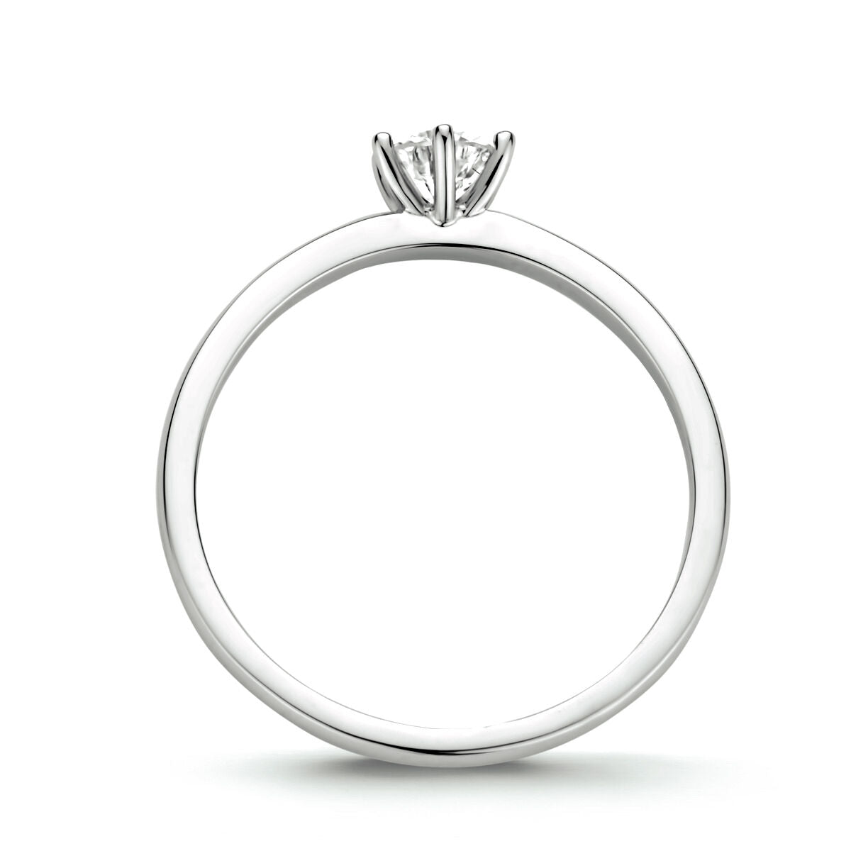 bague diamant 0.25ct h si or blanc 14K