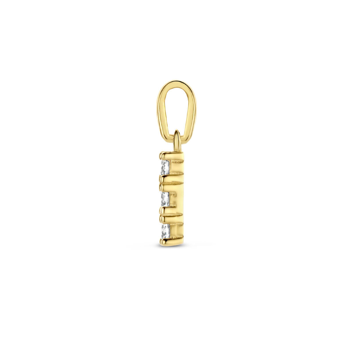 pendentif zircone 14K or jaune