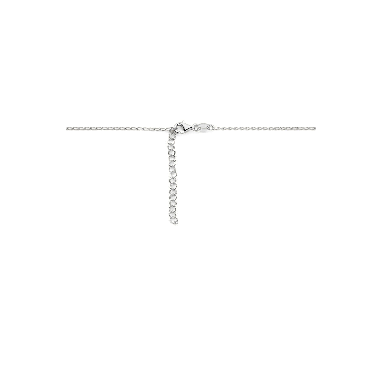 Collier argent pour femme cœur et cadenas rhodié