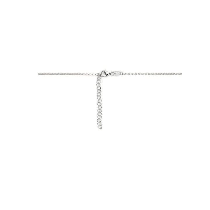 Zilveren ketting dames hart en slot gerhodineerd