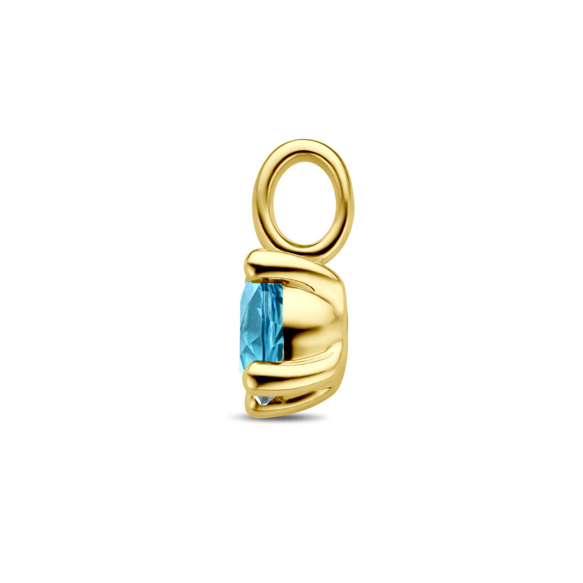 pendentif topaze bleue de Londres or jaune 14K