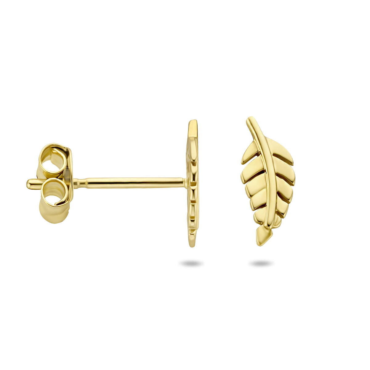 puces d'oreilles ressort or jaune 14K