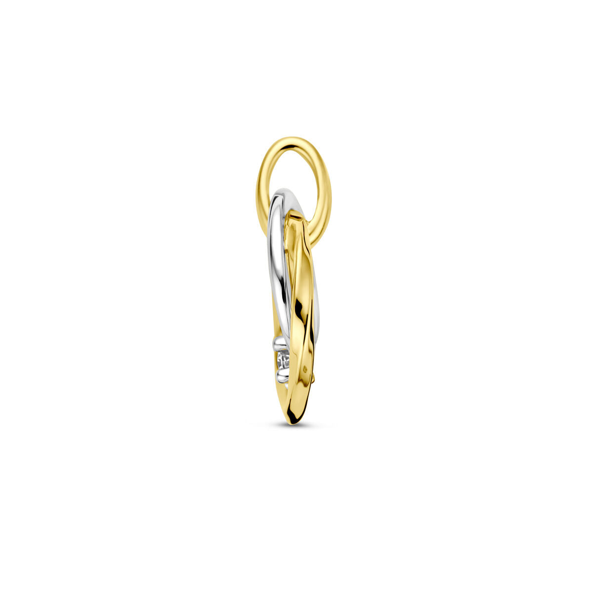 pendentif diamant 0.03ct h si or bicolore jaune/blanc