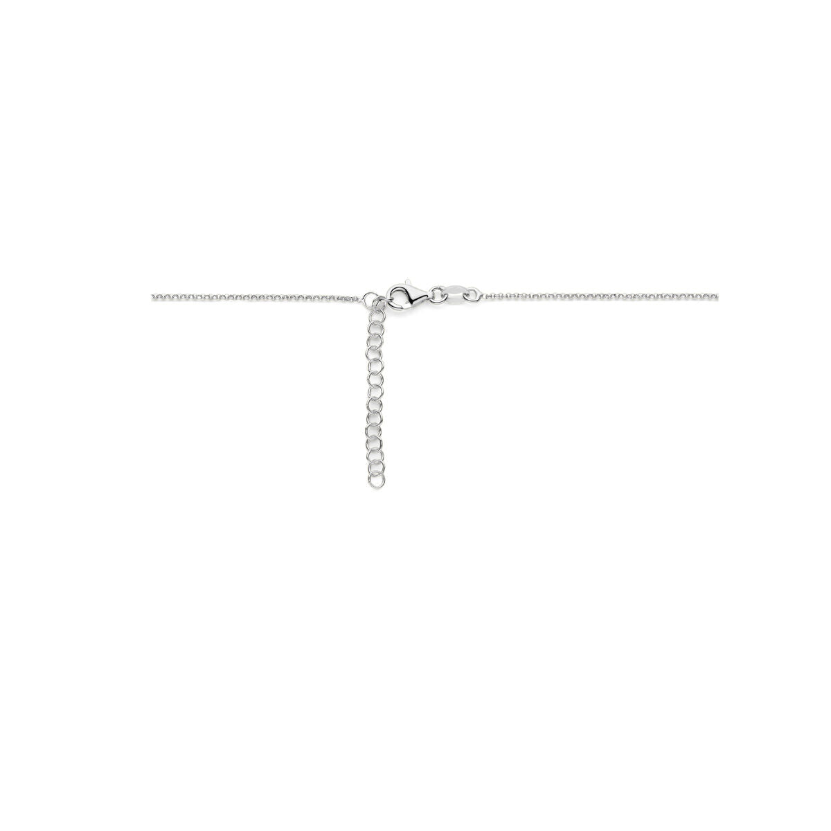 collier en forme de cœur 41 + 4 cm argent rhodié