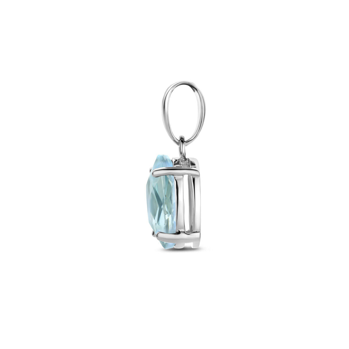 pendentif topaze bleue argent rhodié