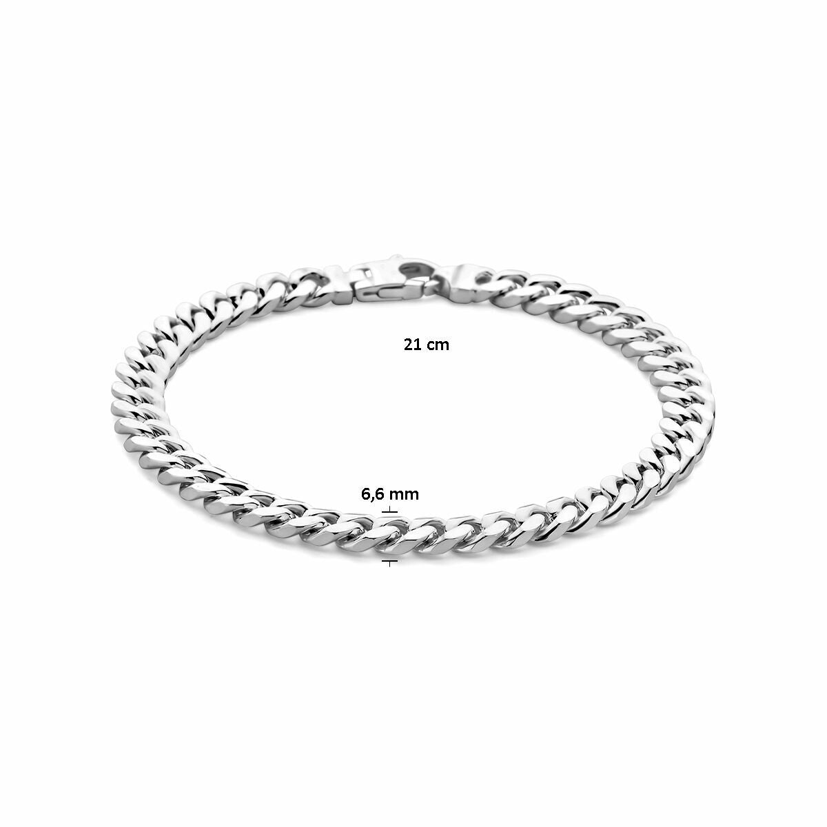 Bracelet en argent pour homme gourmette 6,6 mm