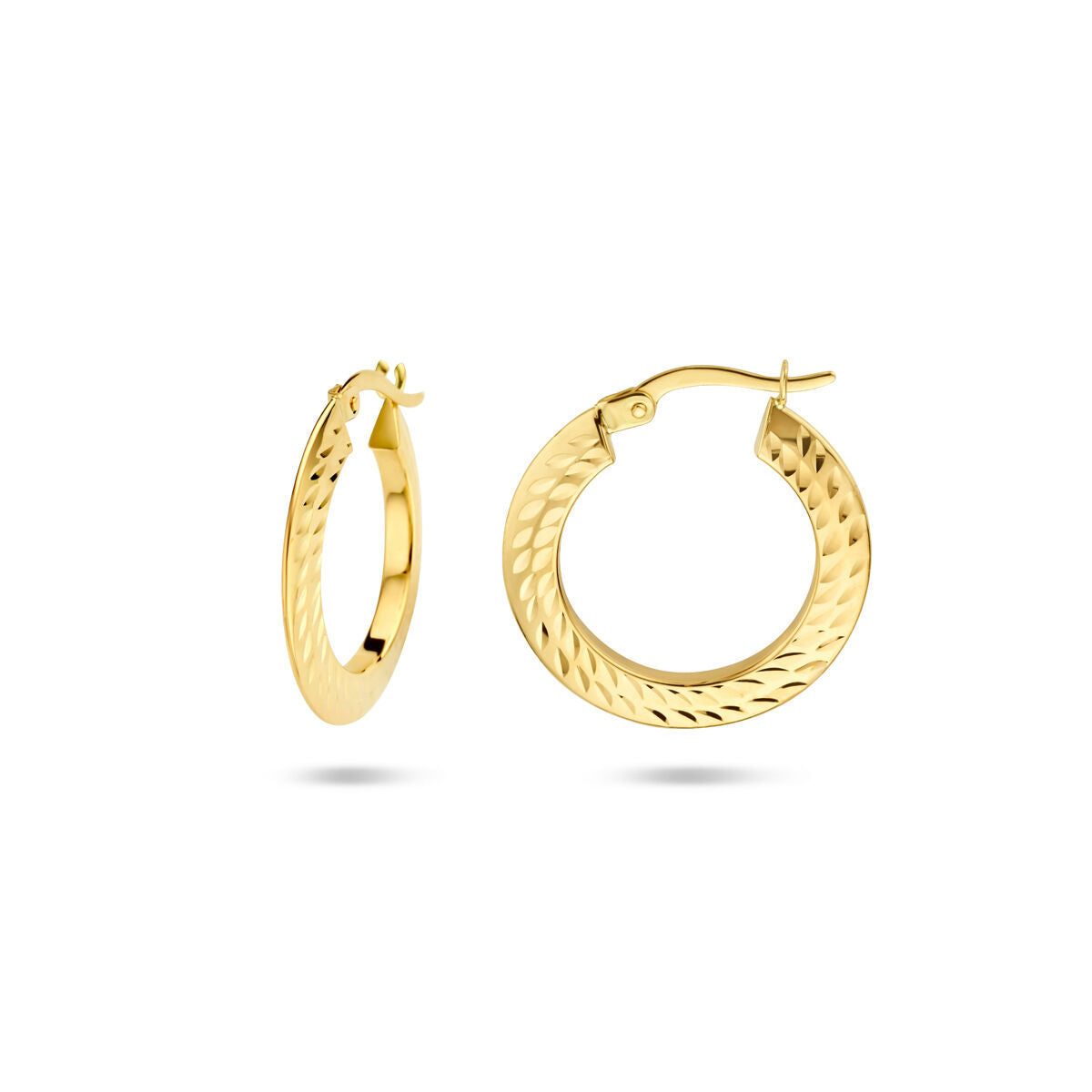 créoles tube pointu 14K or jaune