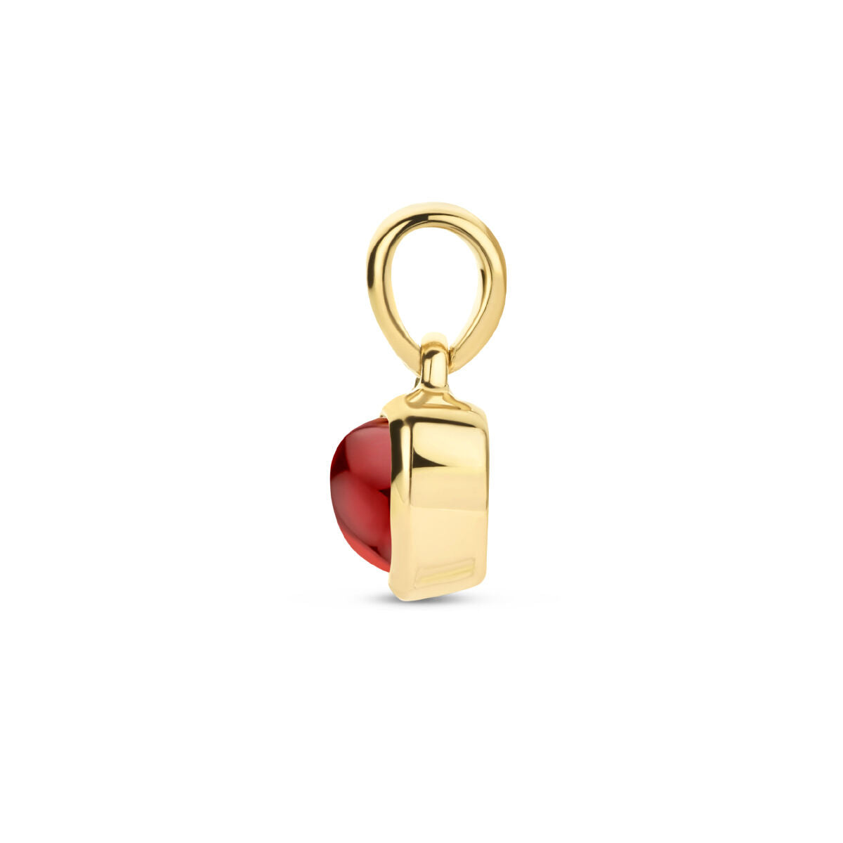 pendentif cœur grenat or jaune 14K