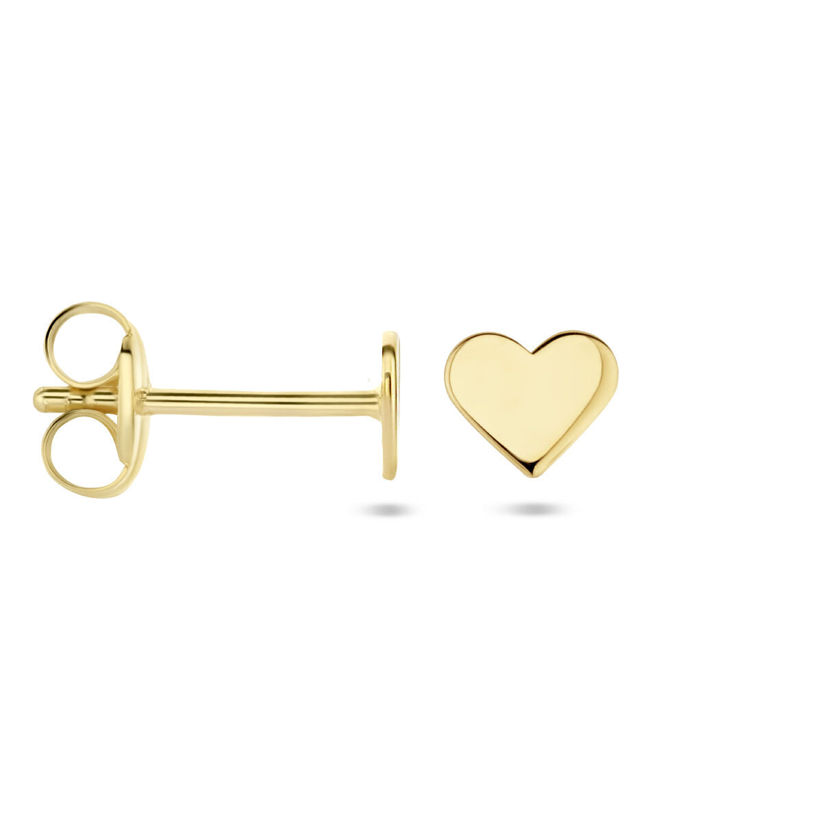 puces d'oreilles cœur 14K or jaune