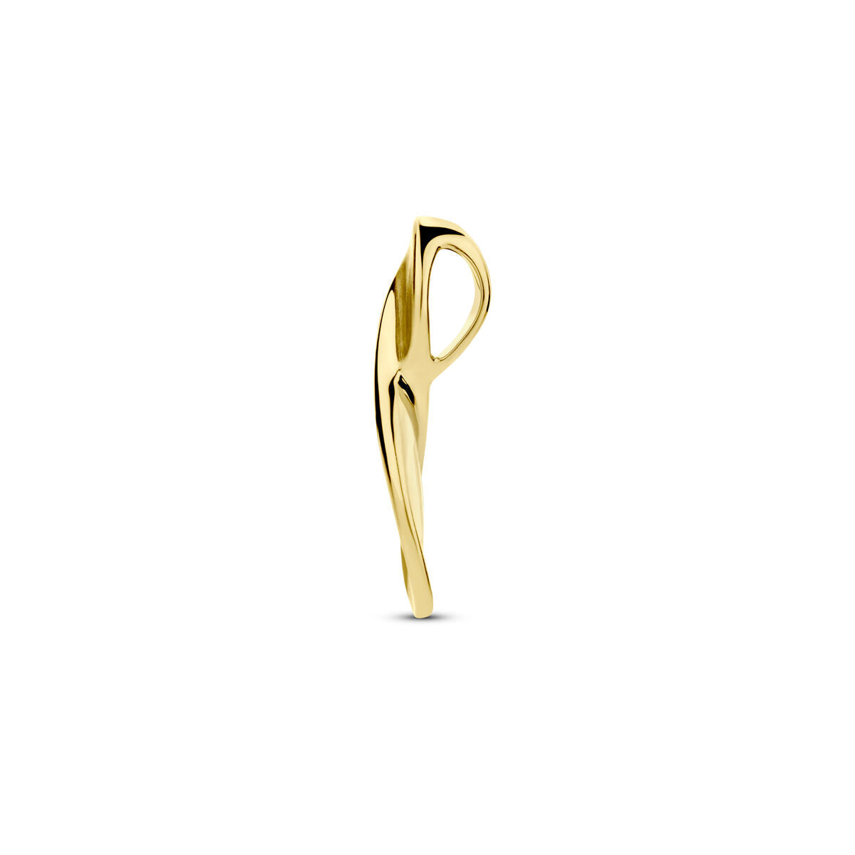 pendentif poli/mat en or jaune 14K