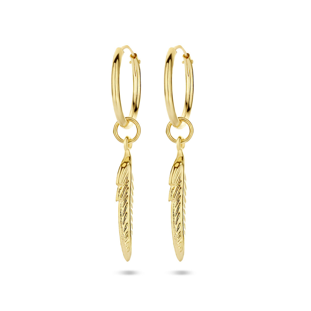 créoles ressort or jaune 14K