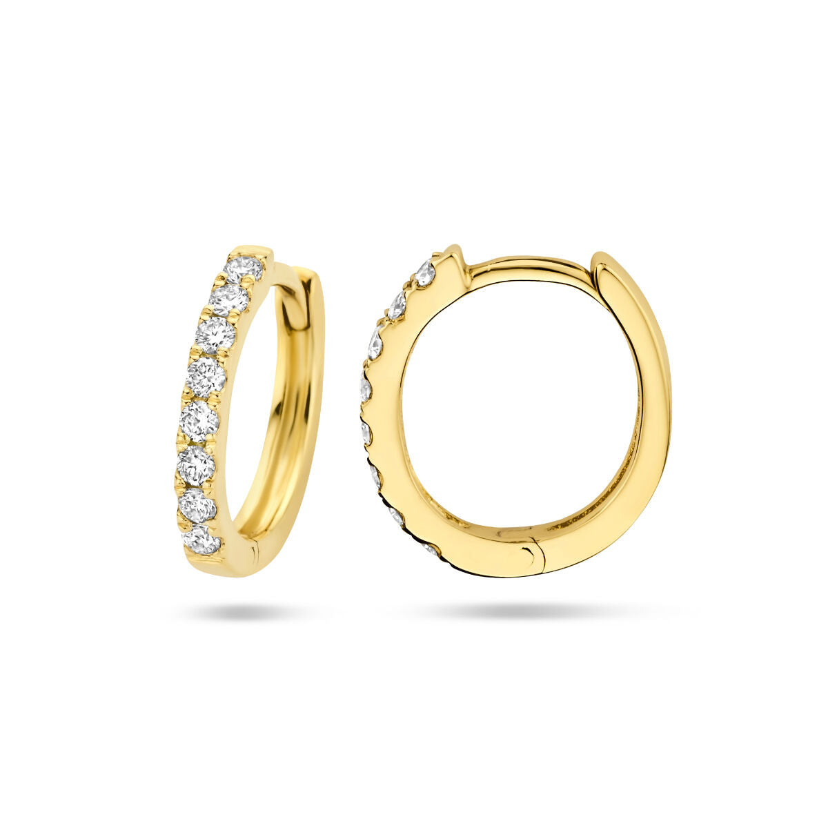 créoles diamant 0.15ct (2x0.075ct) g si or jaune 14K