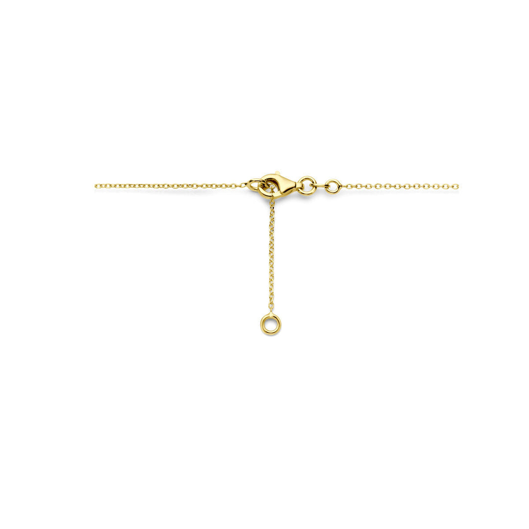 collier ovaaltjes 43 - 45 cm 14K geelgoud