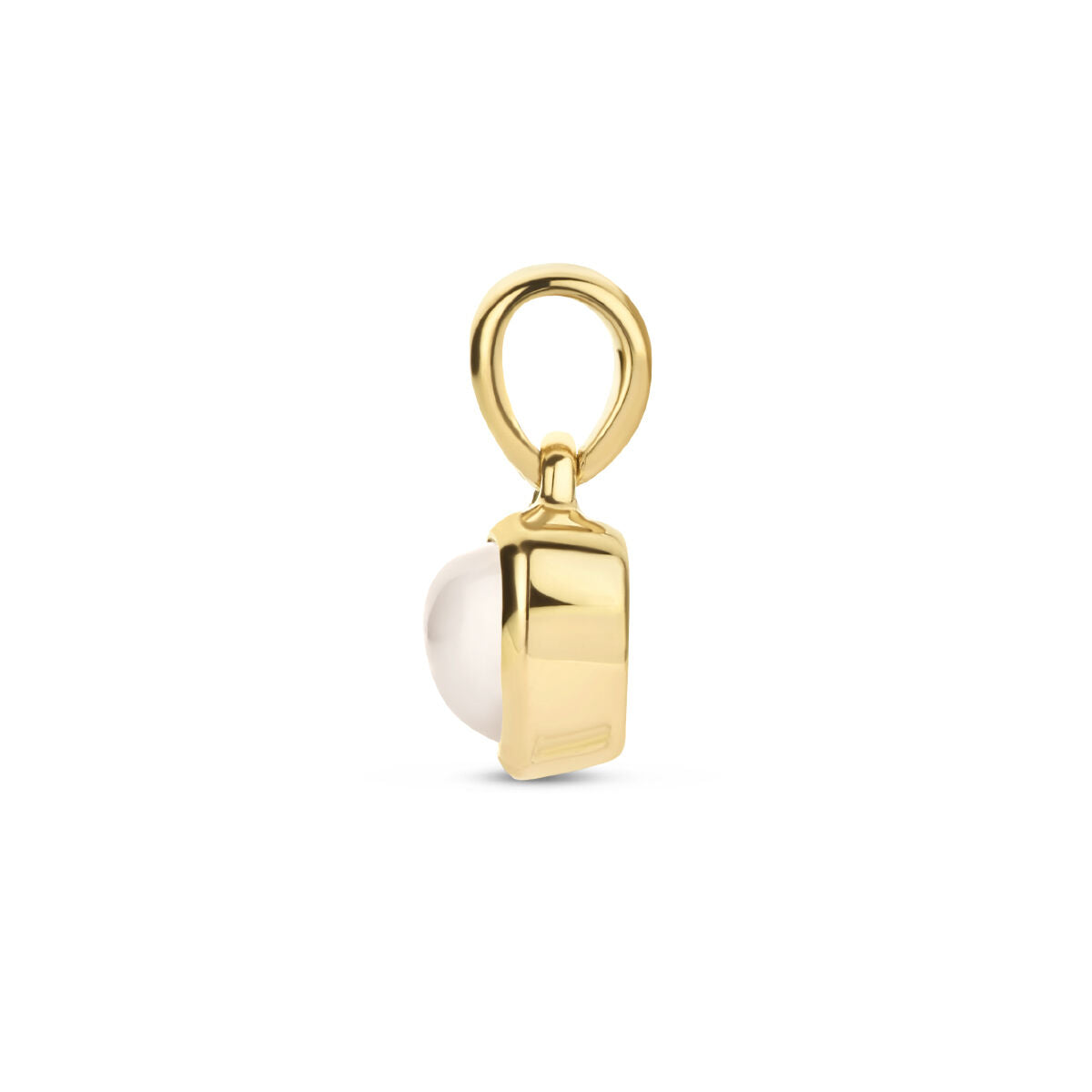 pendentif cœur en pierre de lune or jaune 14K