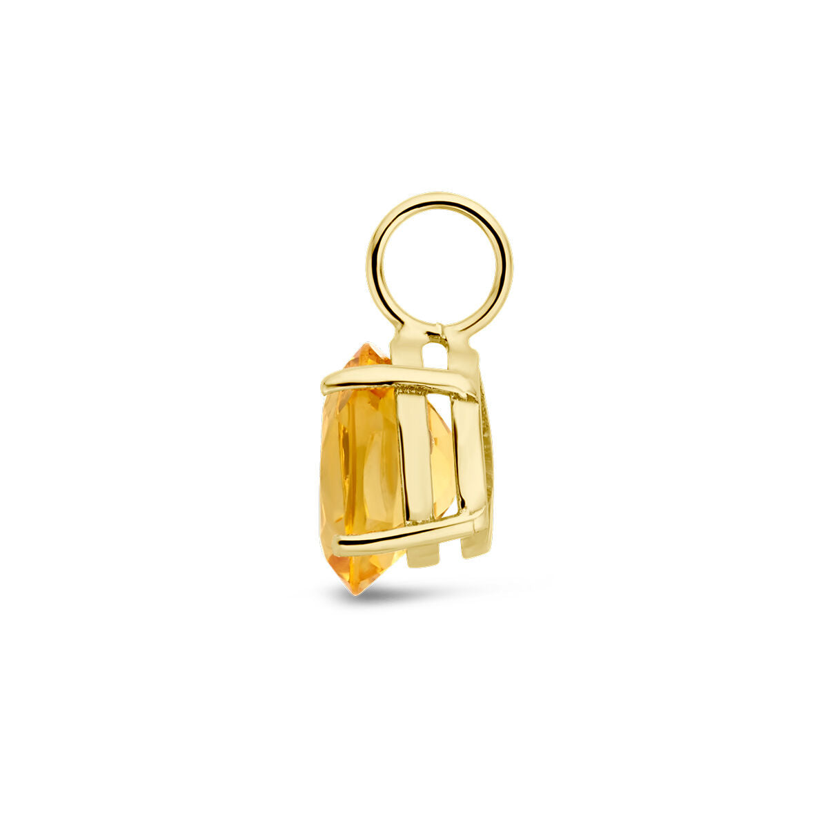 pendentif citrine or jaune 14K