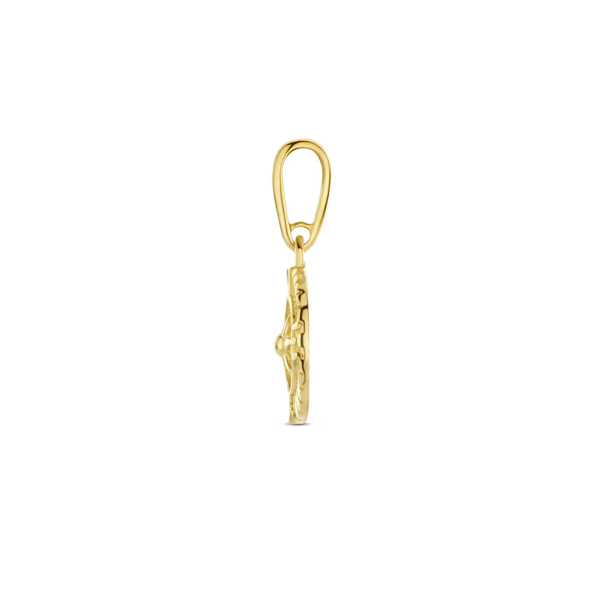 pendentif compas or jaune 14K